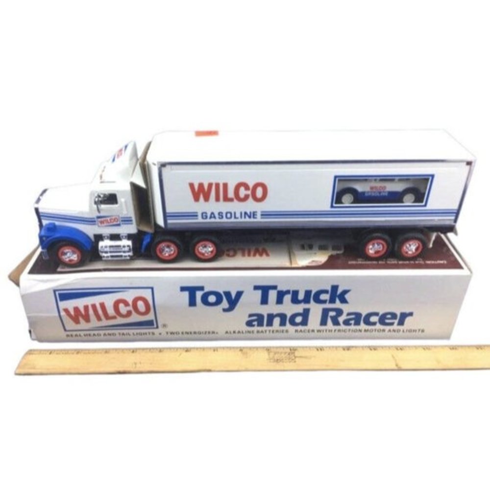Vintage Wilco Truck And Racer H-60 Gasoline Toy Truck And Racing Car 90s